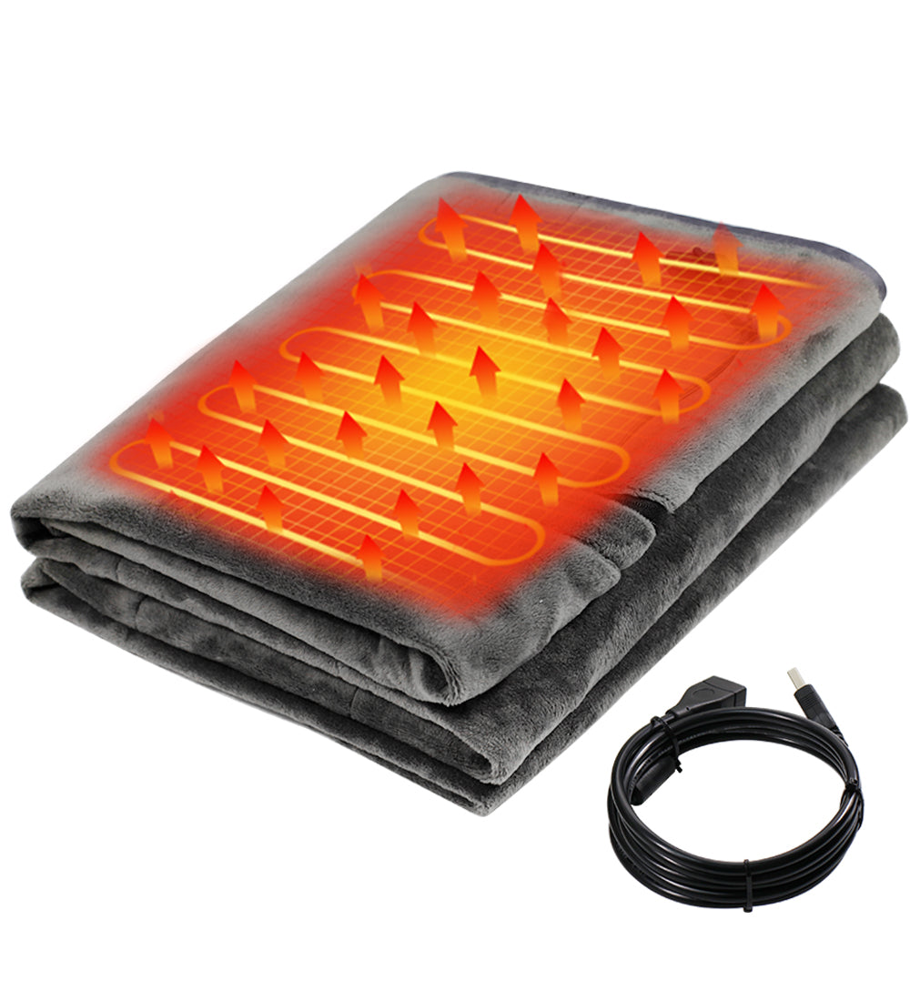 Mi Ya Mi Lai USB Heated Blanket Portable Outdoor,Battery Heated Blanket,3  Levels Portable Heated Blanket for Outdoors,Battery Powered Heated Blanket