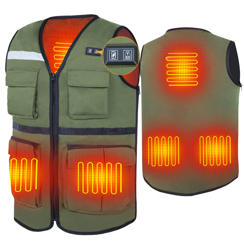 Men's Heated Fishing Vest USB Charging Multiple Pockets Size Adjustable –  arrislife