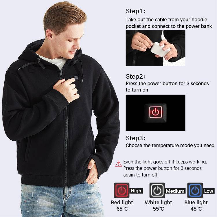 DUKUSEEK Heated Hoodi Electric Heated Hoodie for Men and Women