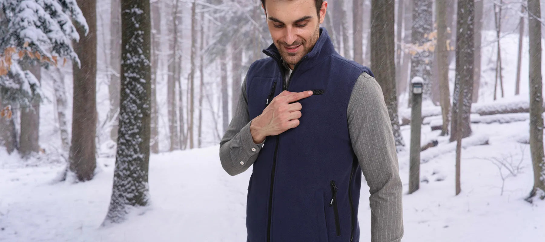 ARRIS heated fleece vest for men