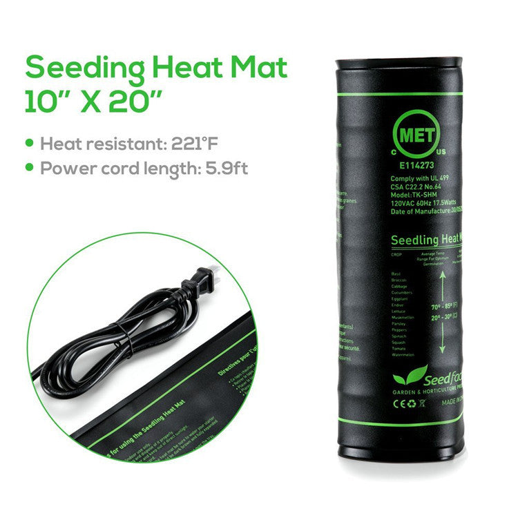 MET Certified Heat Mat, Temperature Adjustable Waterproof Durable