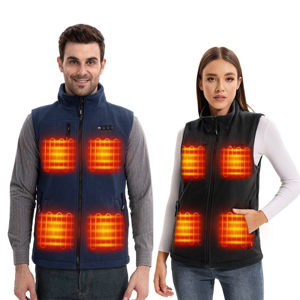 ARRIS 7.4V Fleece Heated Vest for Men + Fleece Vest for Women Holiday Boundle Sale Combo