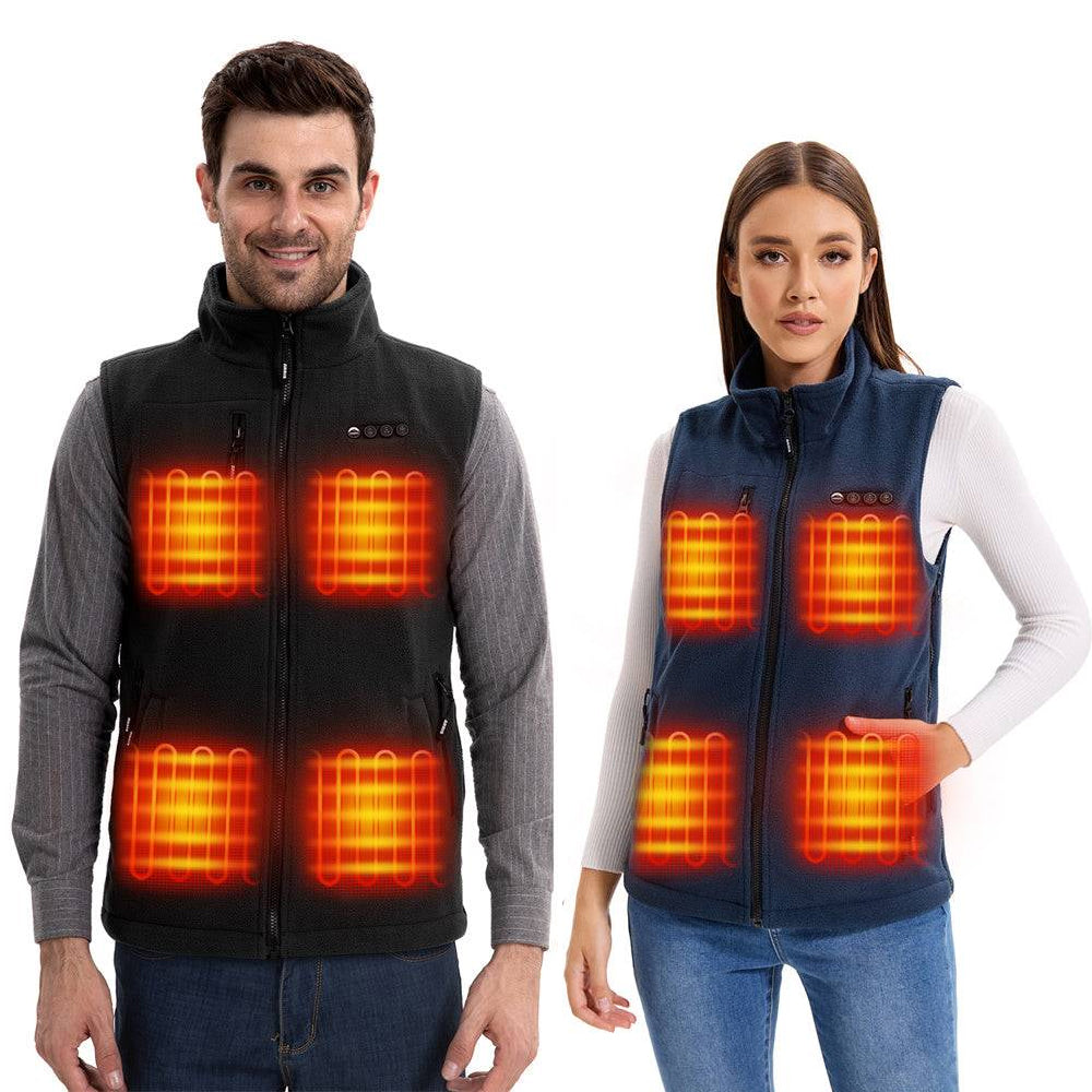 ARRIS 7.4V Fleece Heated Vest for Men + Fleece Vest for Women Holiday Boundle Sale Combo