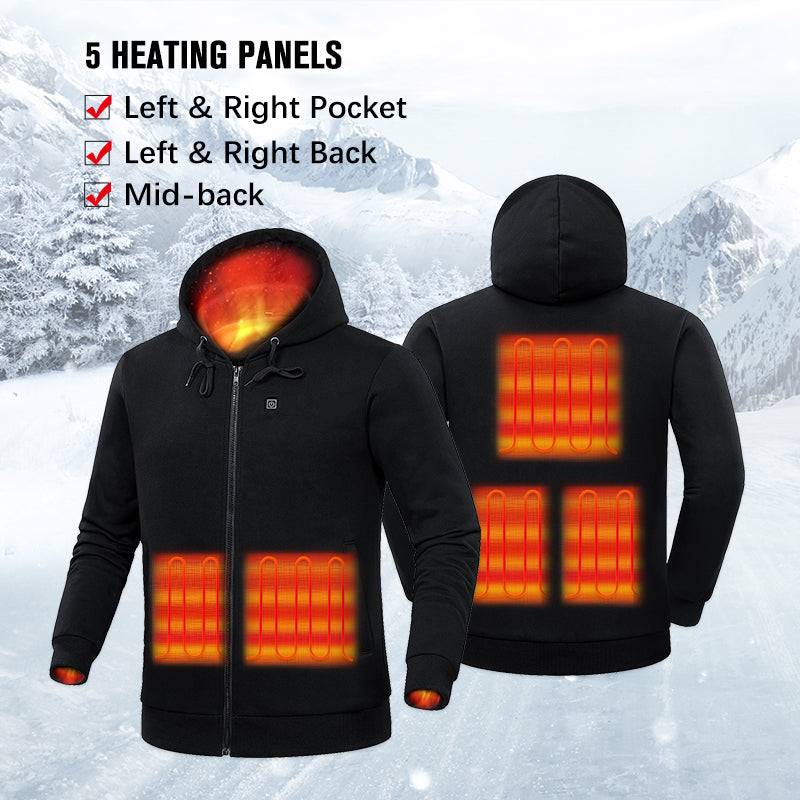 DUKUSEEK Heated Hoodie with 10000mAh Battery Pack Electric Heated Hoodie for Men and Women