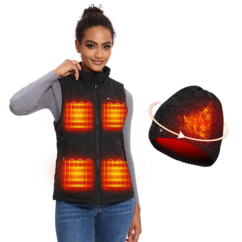 ARRIS Heated Vest for Women Heated Beanie with Battery and Charger Combo Sale