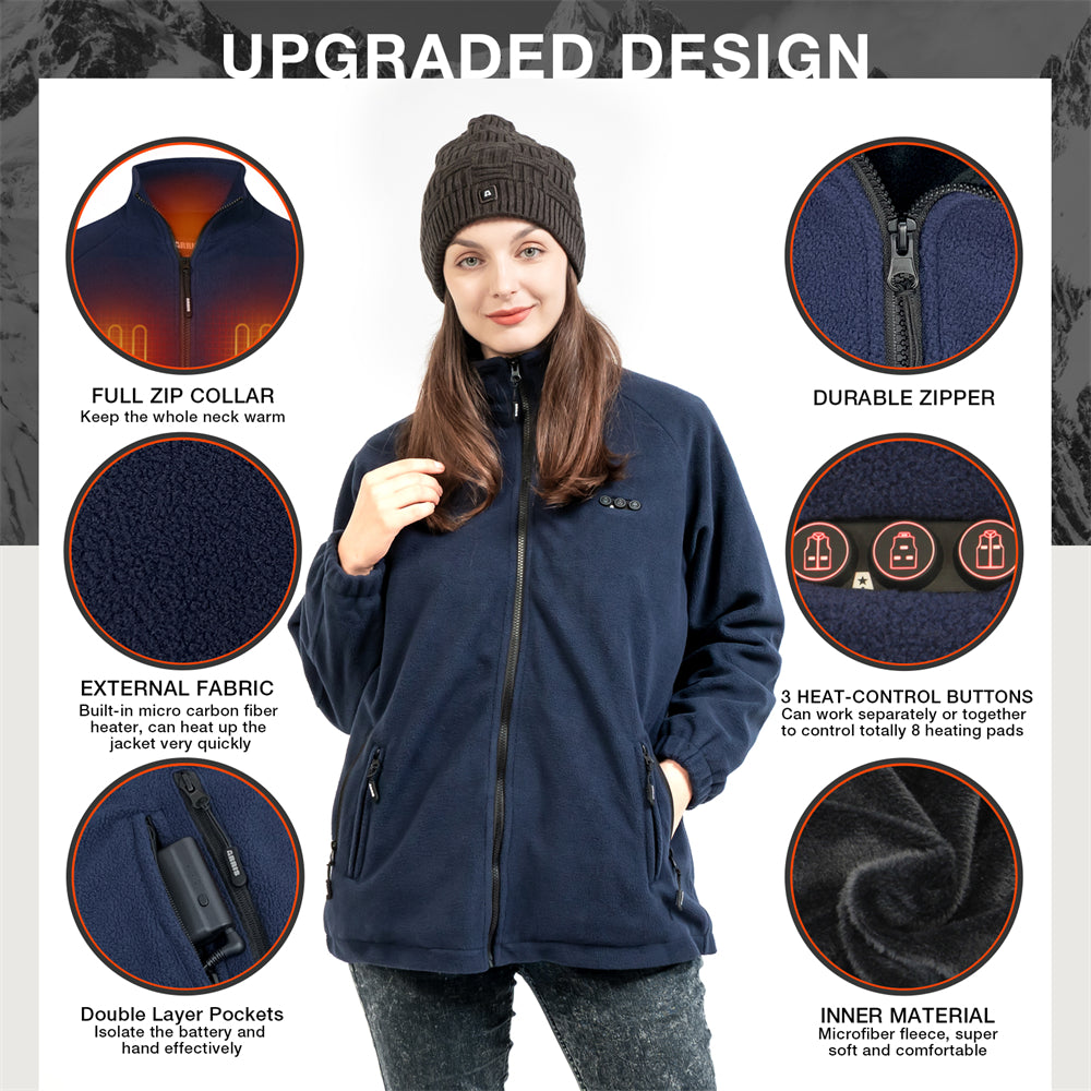 Heated fleece jacket on sale women's