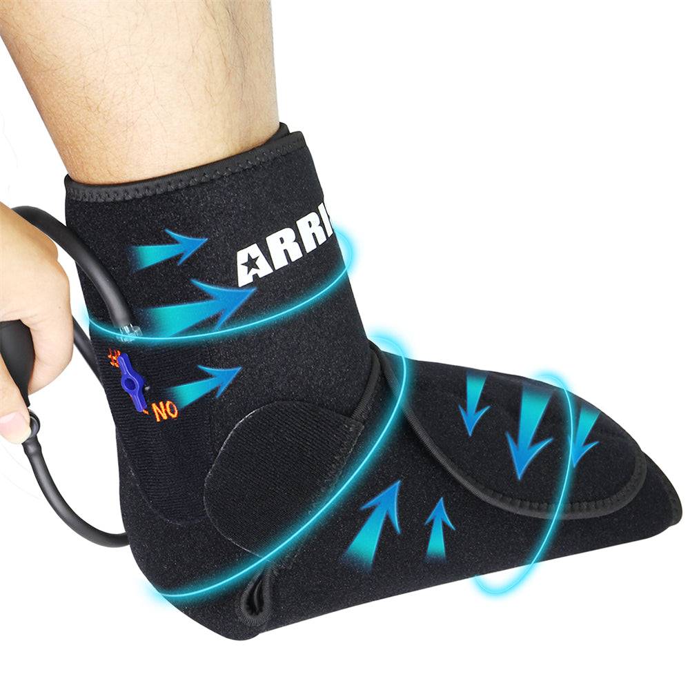 Ankle Ice Pack Wrap with Cold Compression - ARRIS Foot Ice Pack Wrap with Air Pump for Ankle Pain Relief