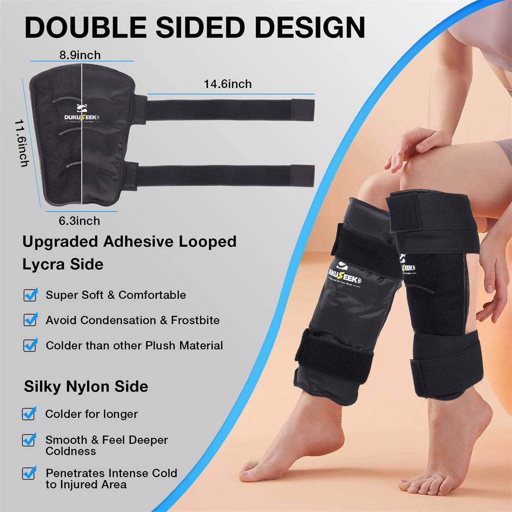 DUKUSEEK shin ice pack double sided design