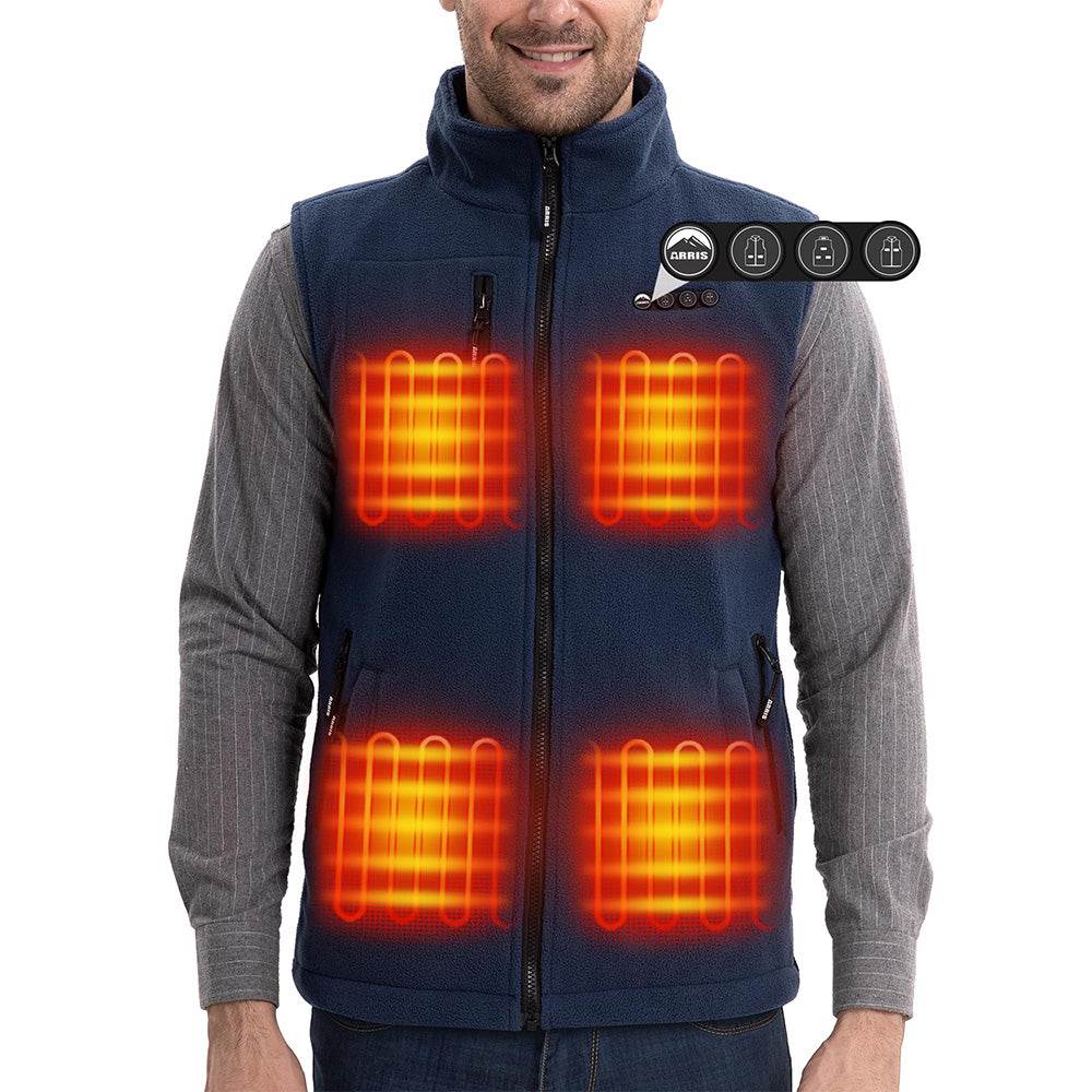 2025 new heated fleece vests for men