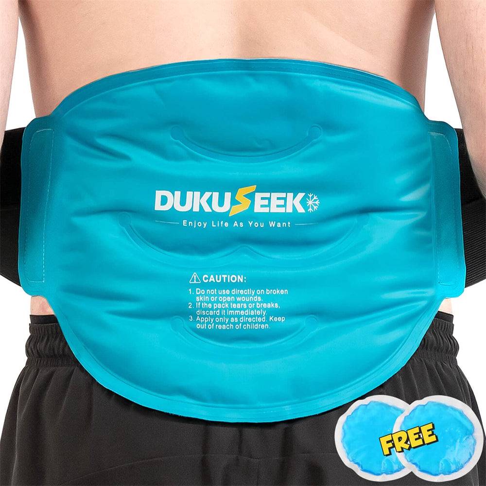 DUKUSEEK Reusable Gel Back Ice Pack for Lower Back Pain Relief 