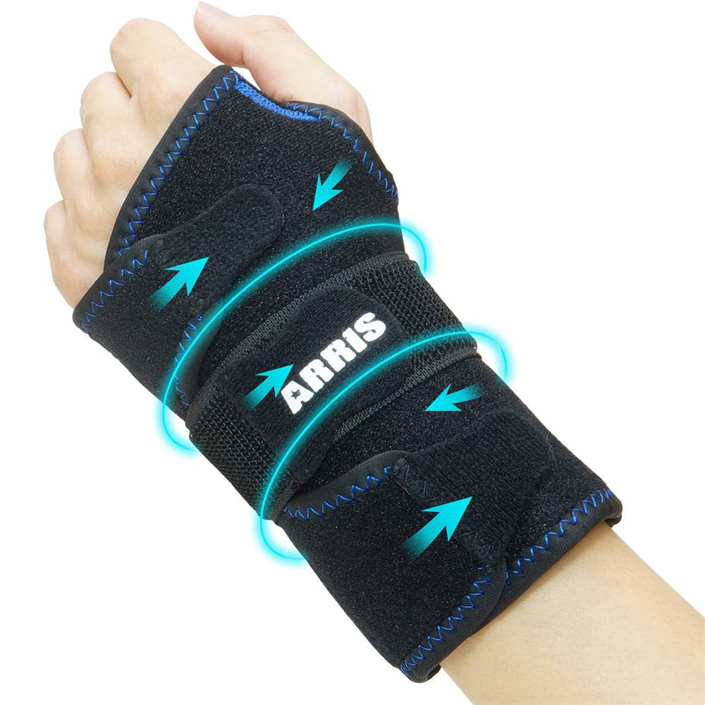 ARRIS Wrist Ice Pack Wrap - Hand Support Brace with Reusable Gel Pack/Hot Cold Therapy for Pain Relief