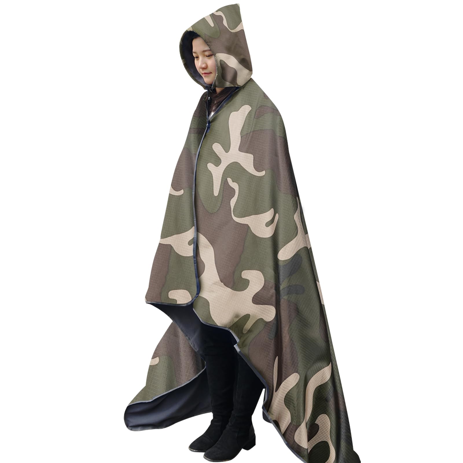 DUKUSEEK Hoodie Blanket Waterproof & Sandproof for Picnic, Sports, Beach