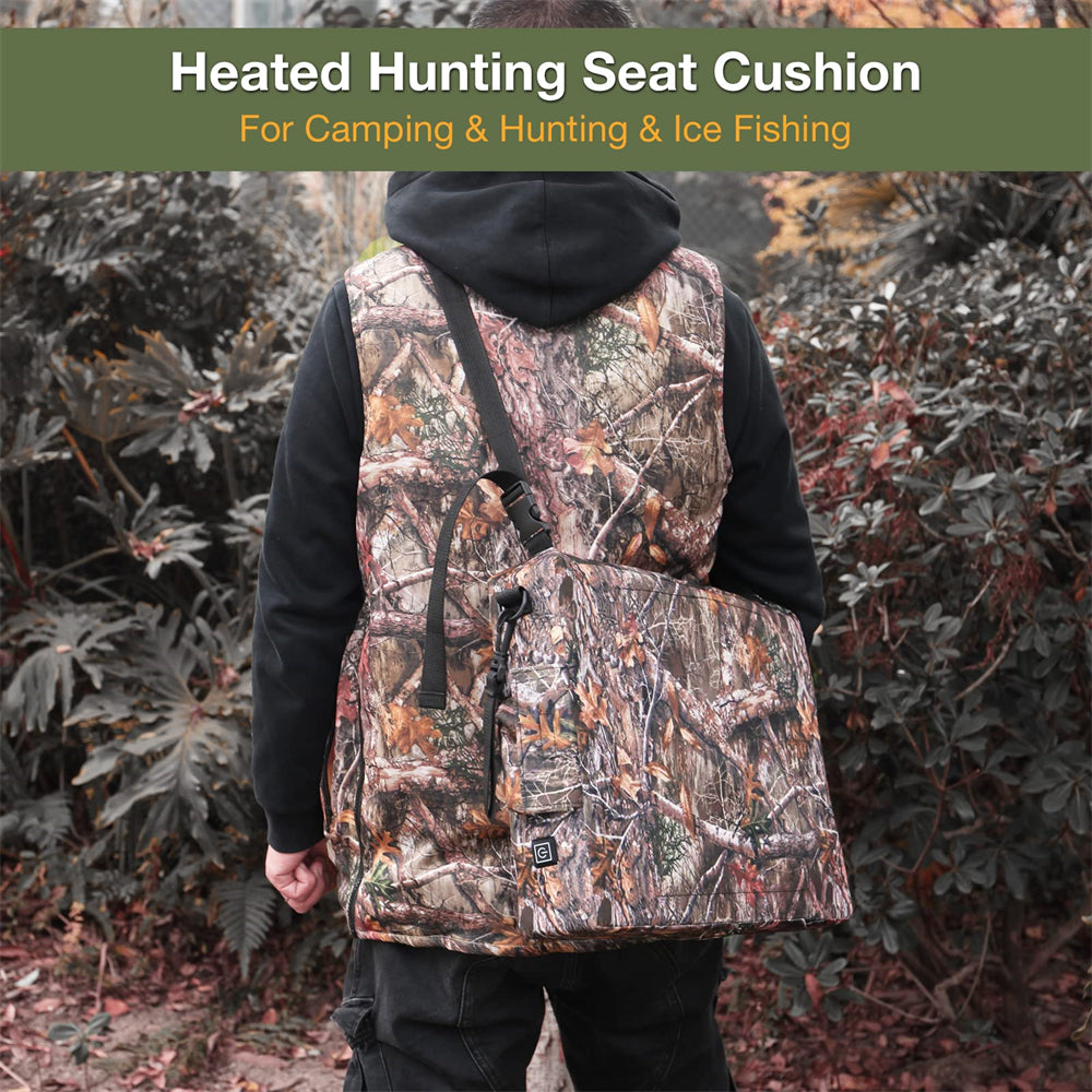 ActionHeat 5V Heated Hunting Seat Cushion - Camoflauge – ActionHeat Heated  Apparel