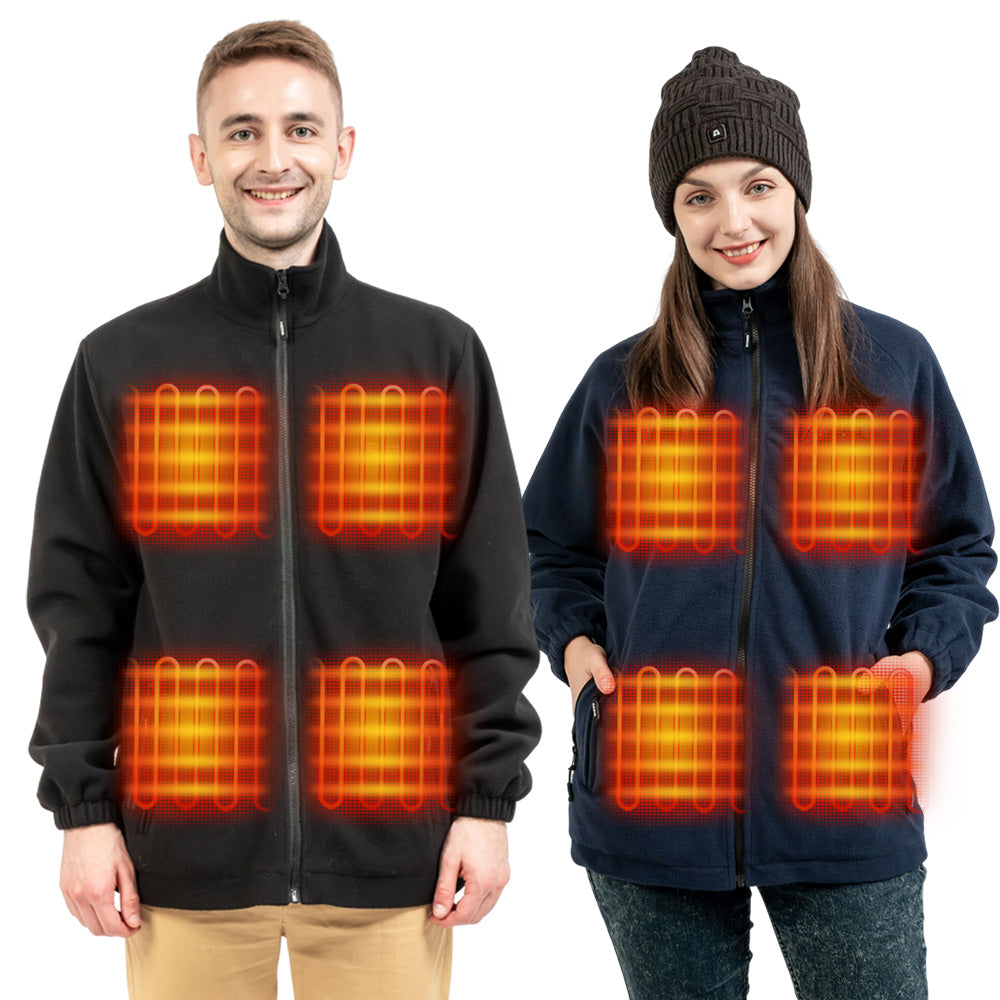 fleece heated jacket for men and women