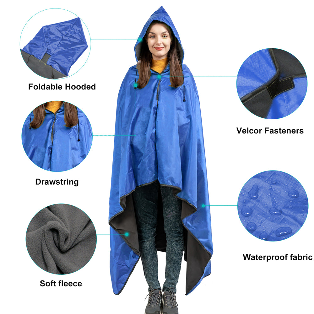 DUKUSEEK Outdoor Wearable Blanket with Hood Lightweight for Outdoors –  arrislife