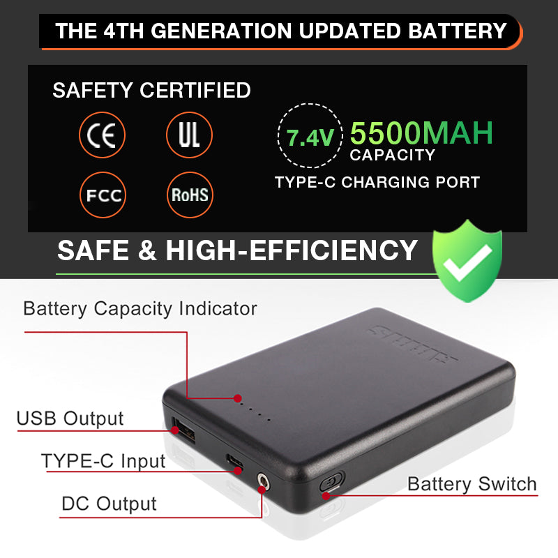 rechargable battery for arris heated apparel