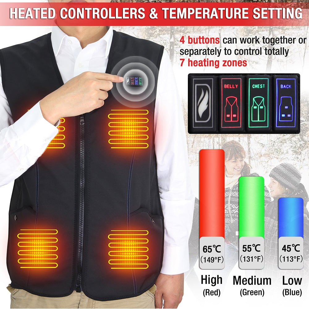 DUKUSEEK Unisex heated vest 7 heating zones