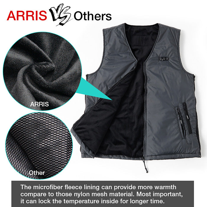 ARRIS Heated Vest 7.4V Battery Electric Warm Vest for Hiking Camping –  arrislife